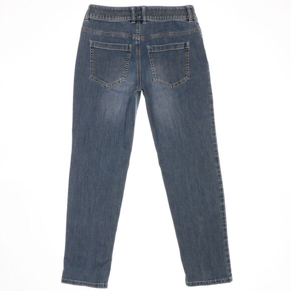 Chicos Slim Leg Jeans Size 00 (2) Womens Medium Wash Blue Denim Stretch 27x26 - Picture 3 of 13